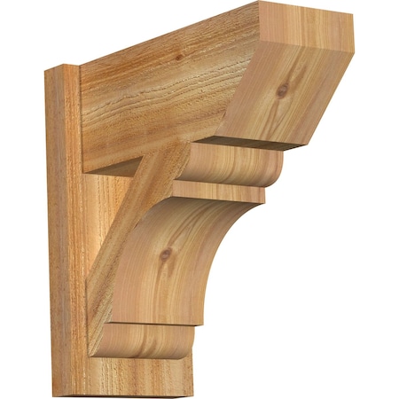 Ekena Millwork Olympic Slat Rough Sawn Outlooker, Western Red Cedar, 8"W x 18"D x 18"H OUT08X18X18OLY06RWR